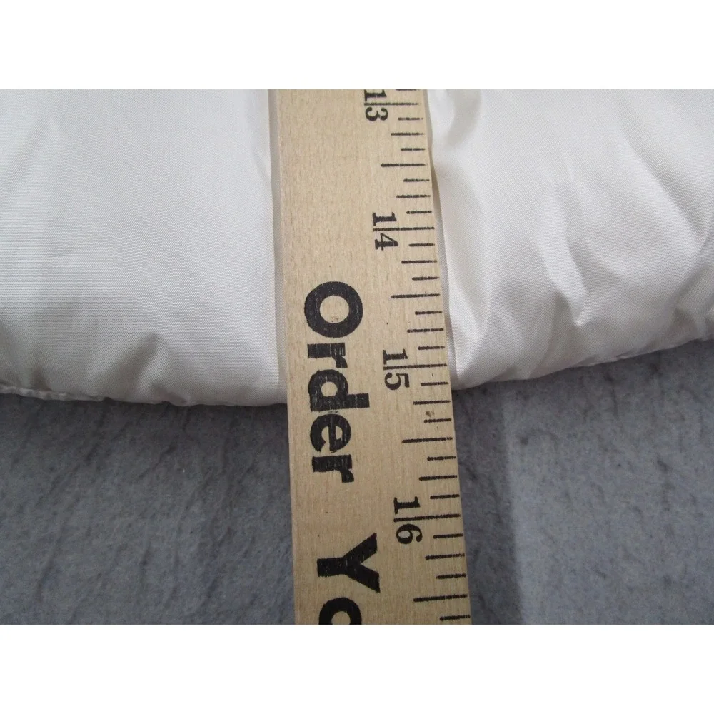 Baby Gap Toddler Girls Ivory Down Puffer Jacket Faux Fur Hood 18-24 Months HOL08